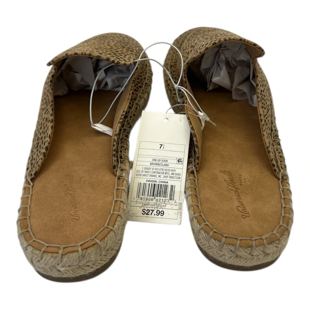 Universal Thread Clara Leopard Print Espadrilles Slip-On‎ Loafers, Size 7.5